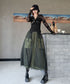 Black Mesh Layered Skirt